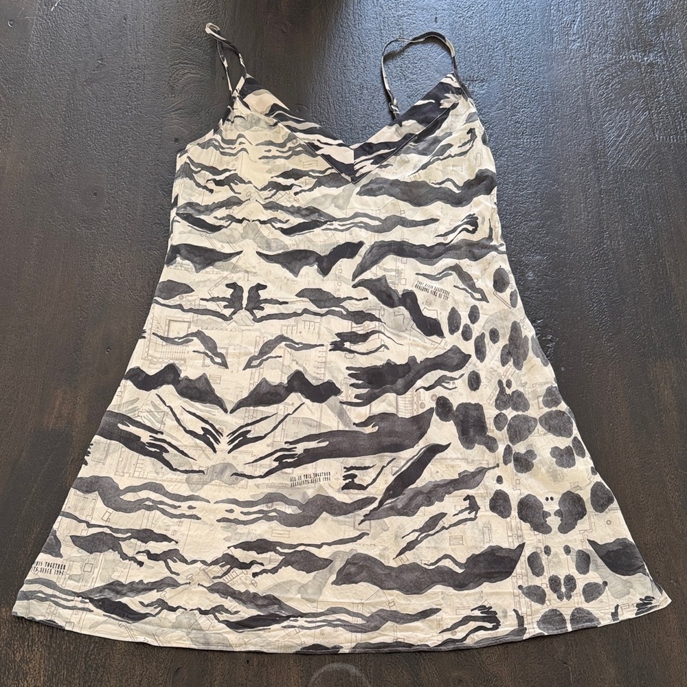 Allsaints Cari Oniyuri Camo Mini Slip Dress